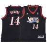 Black Throwback Jonathon Simmons 76ers #14 Twill Basketball Jersey FREE SHIPPING
