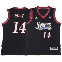Black Throwback Norvel Pelle 76ers #14 Twill Basketball Jersey FREE SHIPPING