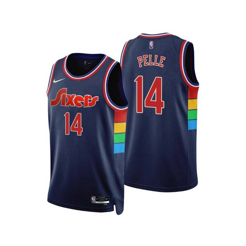 2021-22City Norvel Pelle 76ers #14 Twill Basketball Jersey FREE SHIPPING