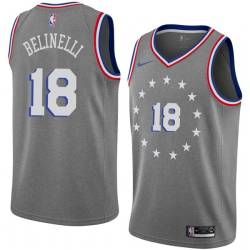 2018-19City Marco Belinelli 76ers #18 Twill Basketball Jersey FREE SHIPPING