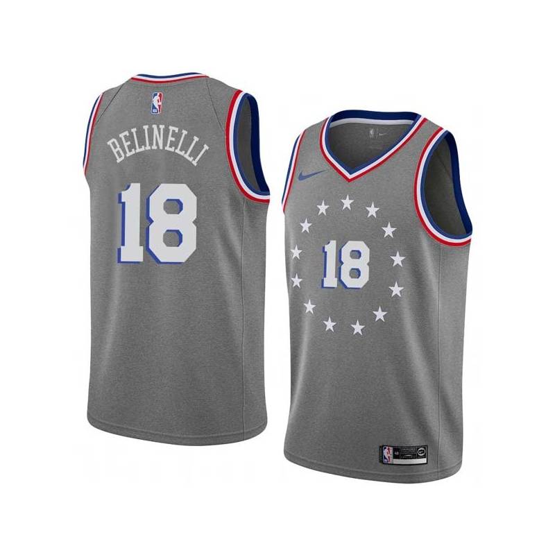 2018-19City Marco Belinelli 76ers #18 Twill Basketball Jersey FREE SHIPPING