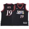 Black Throwback Raul Neto 76ers #19 Twill Basketball Jersey FREE SHIPPING