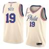 2017-18City Raul Neto 76ers #19 Twill Basketball Jersey FREE SHIPPING