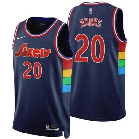 2021-22City Alec Burks 76ers #20 Twill Basketball Jersey FREE SHIPPING