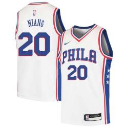 White Georges Niang 76ers #20 Twill Basketball Jersey FREE SHIPPING