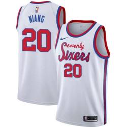 White Classic Georges Niang 76ers #20 Twill Basketball Jersey FREE SHIPPING