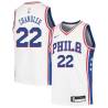 White Wilson Chandler 76ers #22 Twill Basketball Jersey FREE SHIPPING