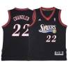 Black Throwback Wilson Chandler 76ers #22 Twill Basketball Jersey FREE SHIPPING