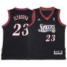 Black Throwback Ersan Ilyasova 76ers #23 Twill Basketball Jersey FREE SHIPPING