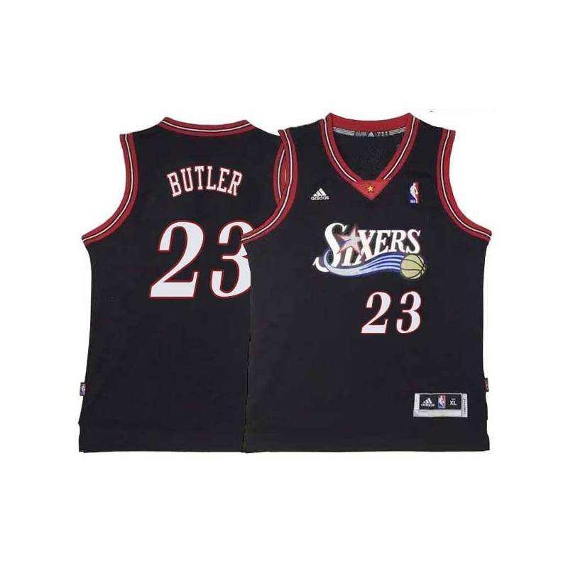 Black Throwback Jimmy Butler 76ers #23 Twill Basketball Jersey FREE SHIPPING