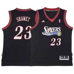 Black Throwback Landry Shamet 76ers #23 Twill Basketball Jersey FREE SHIPPING