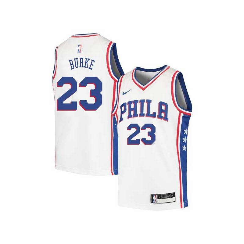 White Trey Burke 76ers #23 Twill Basketball Jersey FREE SHIPPING