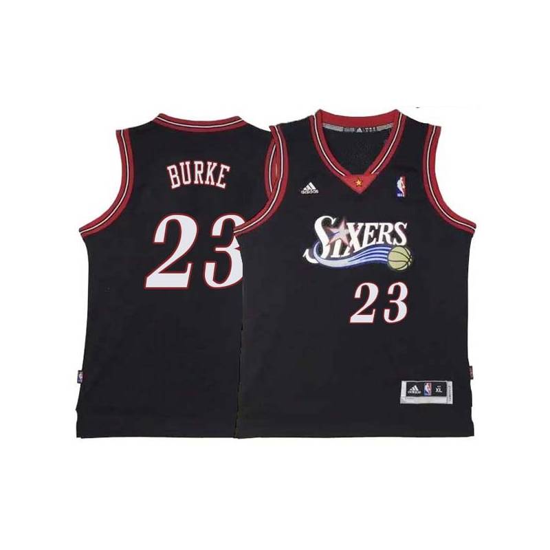 Black Throwback Trey Burke 76ers #23 Twill Basketball Jersey FREE SHIPPING