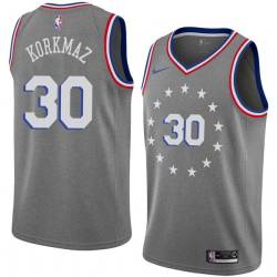 2018-19City Furkan Korkmaz 76ers #30 Twill Basketball Jersey FREE SHIPPING