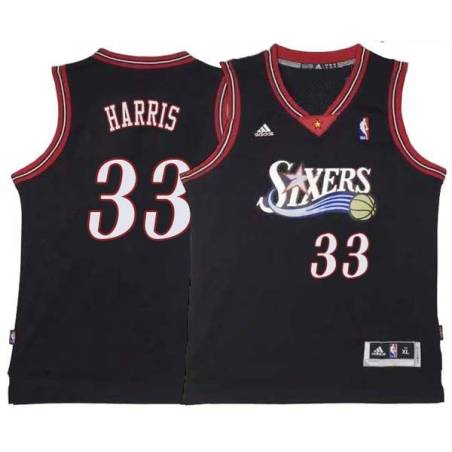 Black Throwback Tobias Harris 76ers #33 Twill Basketball Jersey FREE SHIPPING