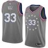 2018-19City George Hill 76ers #33 Twill Basketball Jersey FREE SHIPPING