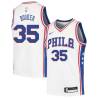 White Trevor Booker 76ers #35 Twill Basketball Jersey FREE SHIPPING