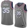 2018-19City Trevor Booker 76ers #35 Twill Basketball Jersey FREE SHIPPING