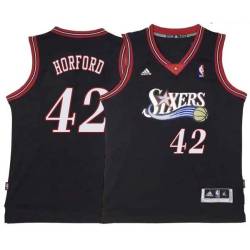 Black Throwback Al Horford 76ers #42 Twill Basketball Jersey FREE SHIPPING
