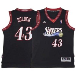 Black Throwback Jonah Bolden 76ers #43 Twill Basketball Jersey FREE SHIPPING