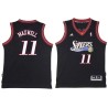 Black Throwback Vernon Maxwell Twill Basketball Jersey -76ers #11 Maxwell Twill Jerseys, FREE SHIPPING