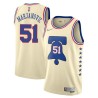Cream Earned Boban Marjanovic 76ers #51 Twill Basketball Jersey FREE SHIPPING