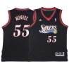 Black Throwback Greg Monroe 76ers #55 Twill Basketball Jersey FREE SHIPPING