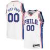White Customized Philadelphia 76ers Twill Basketball Jersey FREE SHIPPING