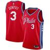 Red George Dempsey Twill Basketball Jersey -76ers #3 Dempsey Twill Jerseys, FREE SHIPPING