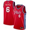 Red Togo Palazzi Twill Basketball Jersey -76ers #6 Palazzi Twill Jerseys, FREE SHIPPING