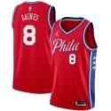 Corey Gaines Twill Basketball Jersey -76ers #8 Gaines Twill Jerseys, FREE SHIPPING