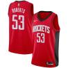 Red Stanley Roberts Twill Basketball Jersey -Rockets #53 Roberts Twill Jerseys, FREE SHIPPING