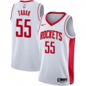 White Zan Tabak Twill Basketball Jersey -Rockets #55 Tabak Twill Jerseys, FREE SHIPPING