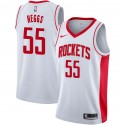 White Alvin Heggs Twill Basketball Jersey -Rockets #55 Heggs Twill Jerseys, FREE SHIPPING