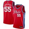 Red Alaa Abdelnaby Twill Basketball Jersey -76ers #55 Abdelnaby Twill Jerseys, FREE SHIPPING