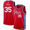 Red Bob Weiss Twill Basketball Jersey -76ers #35 Weiss Twill Jerseys, FREE SHIPPING