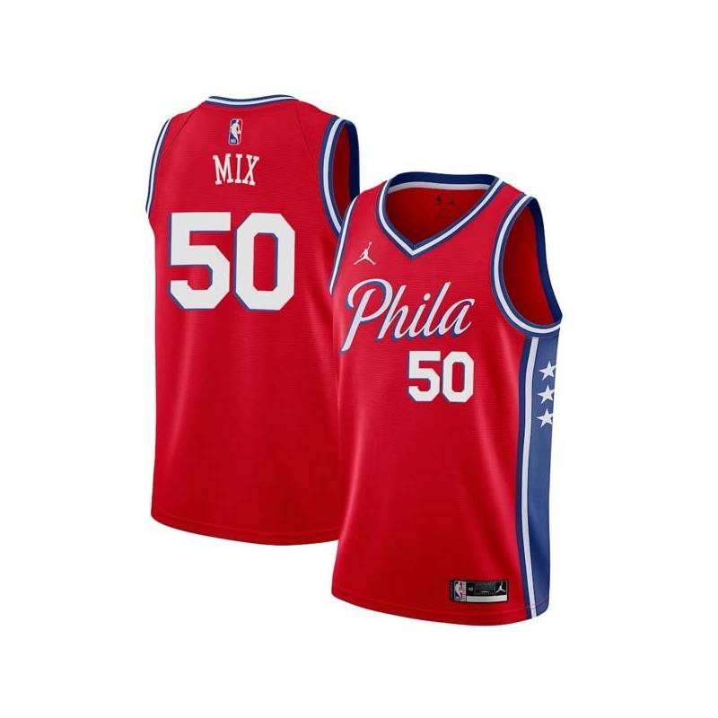 Red Steve Mix Twill Basketball Jersey -76ers #50 Mix Twill Jerseys, FREE SHIPPING