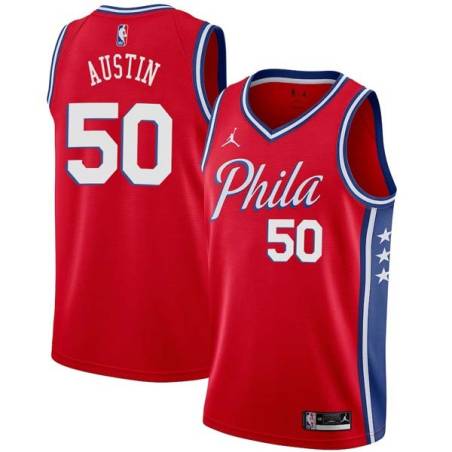 Red Isaac Austin Twill Basketball Jersey -76ers #50 Austin Twill Jerseys, FREE SHIPPING