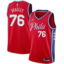 Red Shawn Bradley Twill Basketball Jersey -76ers #76 Bradley Twill Jerseys, FREE SHIPPING