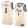 2017-18City Scott Brooks Twill Basketball Jersey -76ers #1 Brooks Twill Jerseys, FREE SHIPPING