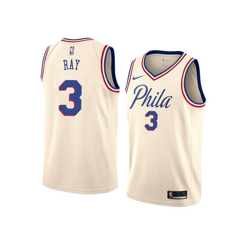 2017-18City Jim Ray Twill Basketball Jersey -76ers #3 Ray Twill Jerseys, FREE SHIPPING