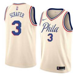 2017-18City Bob Schafer Twill Basketball Jersey -76ers #3 Schafer Twill Jerseys, FREE SHIPPING