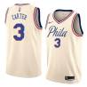 2017-18City Fred Carter Twill Basketball Jersey -76ers #3 Carter Twill Jerseys, FREE SHIPPING
