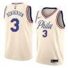 2017-18City Dave Henderson Twill Basketball Jersey -76ers #3 Henderson Twill Jerseys, FREE SHIPPING