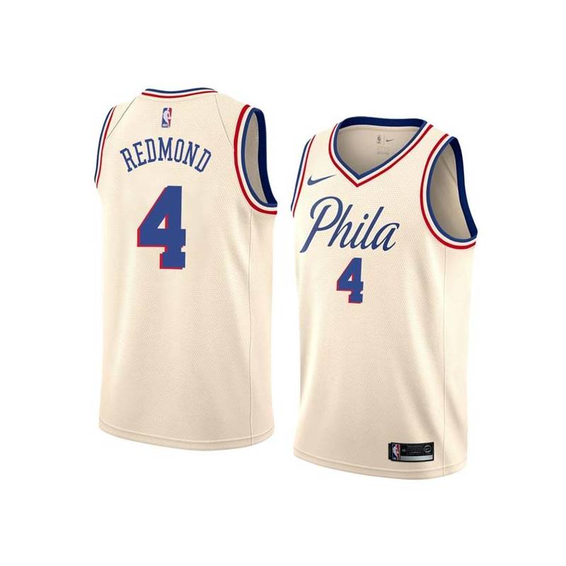 2017-18City Marlon Redmond Twill Basketball Jersey -76ers #4 Redmond Twill Jerseys, FREE SHIPPING