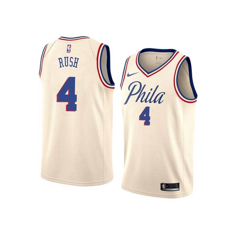 2017-18City Kareem Rush Twill Basketball Jersey -76ers #4 Rush Twill Jerseys, FREE SHIPPING