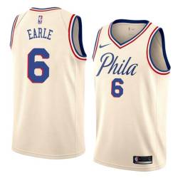 2017-18City Ed Earle Twill Basketball Jersey -76ers #6 Earle Twill Jerseys, FREE SHIPPING