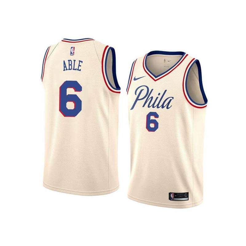 2017-18City Forest Able Twill Basketball Jersey -76ers #6 Able Twill Jerseys, FREE SHIPPING