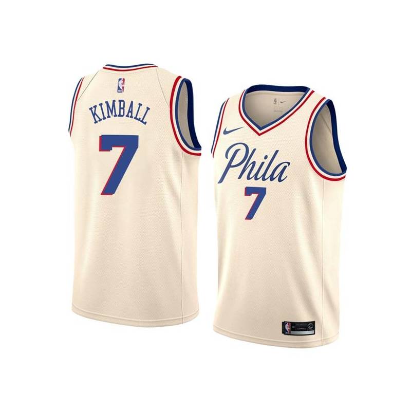 2017-18City Toby Kimball Twill Basketball Jersey -76ers #7 Kimball Twill Jerseys, FREE SHIPPING