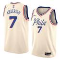 J.J. Anderson Twill Basketball Jersey -76ers #7 Anderson Twill Jerseys, FREE SHIPPING